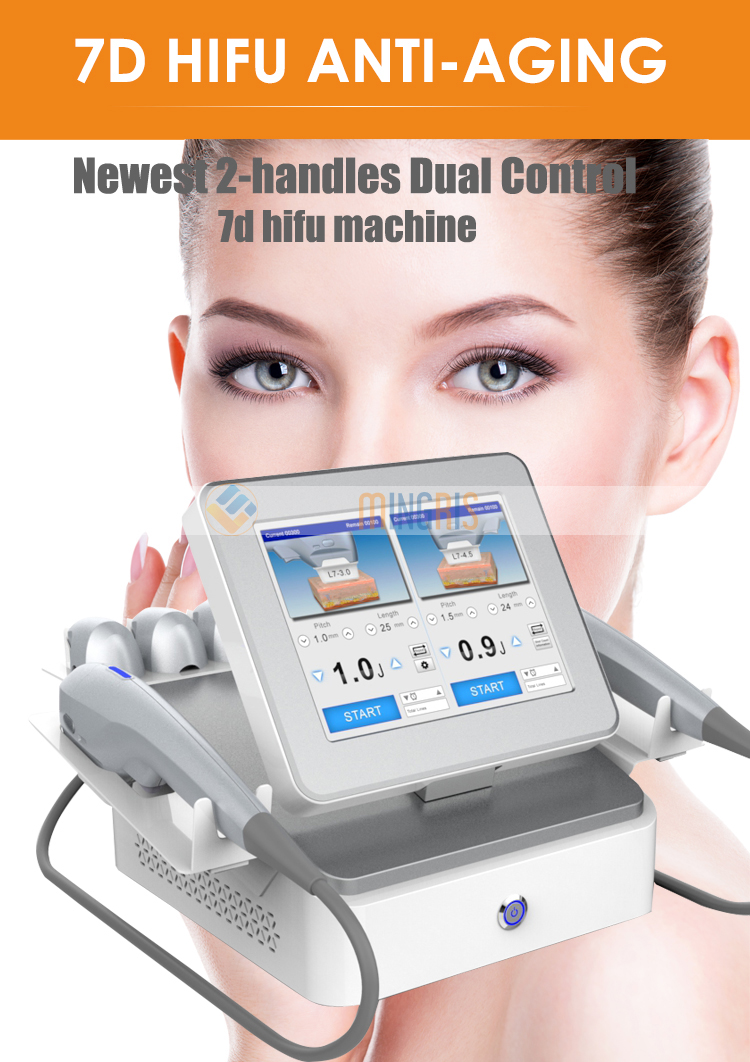 FU4.5 9SE 7D Hifu beauty machine 7 Cartridges Anti Wrinkle Face Lift Skin Tightening Body Slimming 7D Hifu Machine 9