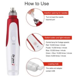 Professional 0.25mm 0.5mm 1.0mm 1.5mm 2mm Dermapen N2 Auto Microneedle System Electric Derma Pen for Skin Rejuvenation 12 Ultima N2 C derma pen 45